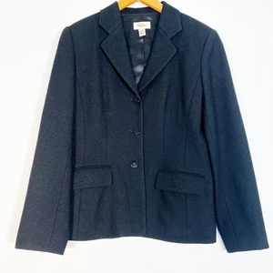 Talbots Black Lightweight Wool Blazer Jacket NWOT - Picture 1 of 12