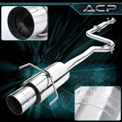 For 1990-1993 Honda Accord JDM N1 Cat Back Exhaust 4.5" Tip 2.35" Piping GODSNOW Foto 1 de 3