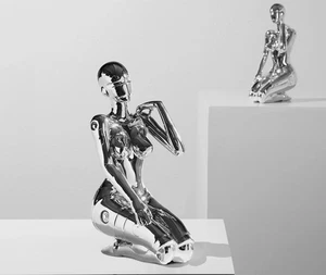 Hajime Sorayama Sexy Frauen Dame Roboter Mechanische Kunst Skulptur Dekoration Dekor - Bild 1 von 6