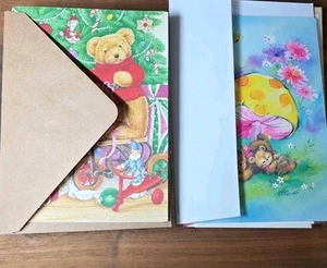 Lot of 40+ Teddy Bear Christmas Greeting Cards and General Greeting Cards - Picture 1 of 11