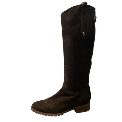 Botas de montar Reagan Blondo para mujer talla 8M negras gamuza impermeables suela gruesa Foto 1 de 4