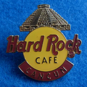 CANCUN MEXICO MAYAN PYRAMID HRC LOGO ENAMEL TACK BACK Hard Rock Cafe PIN - Picture 1 of 1