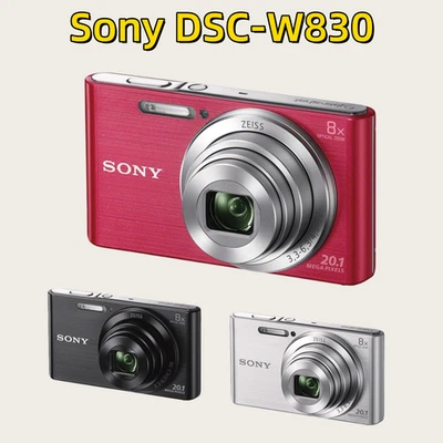 Sony DSC-W830 Cyber-Shot 20.1MP 8x zoom Digital Camera Silver / Black /Pink - Image 1 of 3