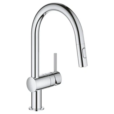 Grohe Kitchen Tap Mono Mixer Pull Out Chrome Single Lever Brass Modern Faucet - Image 1 of 4