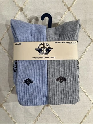 Paquete de 6 calcetines acolchados Dockers transpirables tejidos multicolores para hombre talla 6-12,5 Foto 1 de 4