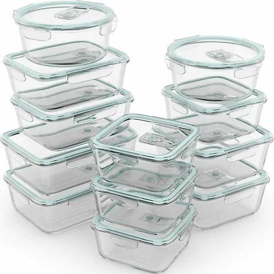 Razab Glass Food Storage Containers with Airtight Lids Microwave Safe, Set of 24 - Image 1 of 4