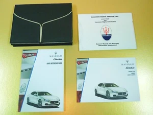 2014 MASERATI GHIBLI QUICK REFERENCE GUIDE/OWNERS MANUAL MINT WITH CASE - Picture 1 of 11