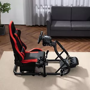 Mokapit Sim Racing Cockpit mit Sitz Fit Logitech G920 G29 GPRO Thrustmaster Xbox - Afbeelding 1 van 18