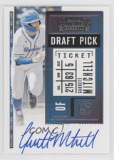 2020 Panini Contenders Draft Pick Ticket Garrett Mitchell #DPT-GM Auto