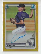2020 Bowman Draft Chrome Picks Gold Refractor 1/50 Case Williams #CDA-CWI Auto