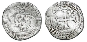 LOUIS XI LE PRUDENT Petit blanc à la couronne  Saint-Lô Dy.552 - Bild 1 von 1