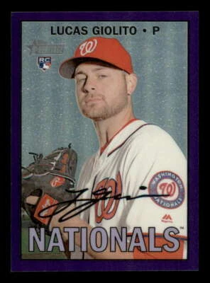 2016 Topps Heritage High Chrome Purple Refractor #514 Lucas Giolito Nationals z - Image 1 of 2