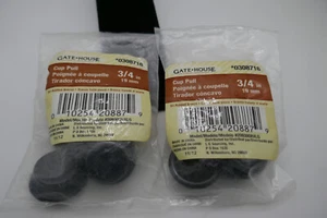 Empuñadura de dedo empotrada tiradores de taza 3/4" bronce frotado con aceite paquete de 8 Gatehouse 0308716 - Imagen 1 de 2