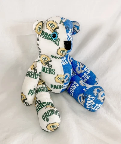 Green Bay Packers & Detroit Lions Handmade Teddy Bear NFL Plush Cover