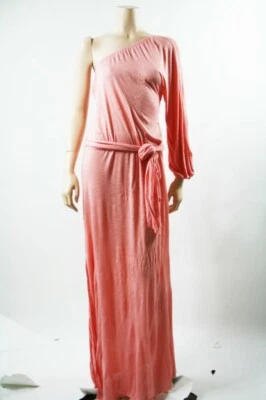 NWT INDAH ONE SHOULDER MAXI Guava Rayon Belted Dress  — 第 1/4 张图片