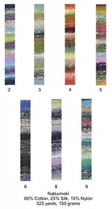 Hilo Natsumeki de Noro; los 7 colores iniciales disponibles - Imagen 1 de 8
