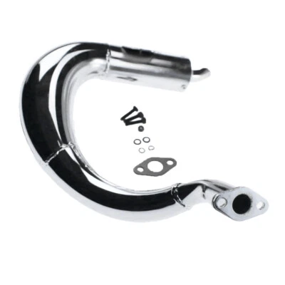Chrome Exhaust Tuned Pipe for 1/5 FS Racing Buggy Kingkong Carbon Fighter - Image 1 of 4