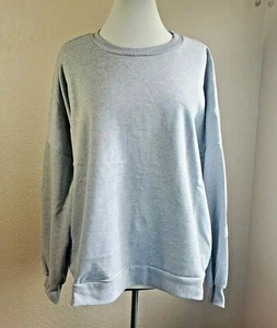 Zenana Felpa Donna Pullover Oversize Tasche Laterali Grigio Accogliente 1X 2X - Foto 1 di 5