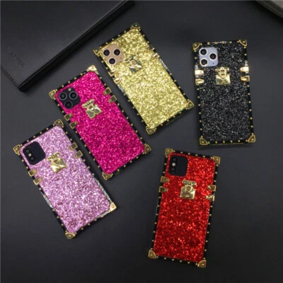 Funda protectora de lujo dorada brillante para iPhone 12 Pro Max 11 XS XR 8 7 6 Foto 1 de 4