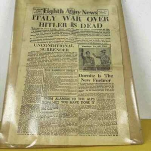 pagina giornale eighth army news, hitler is dead - Imagen 1 de 5