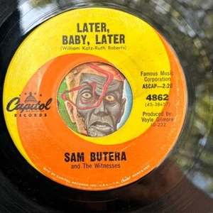 HEAR Sam Butera 45 Later baby / I Feel Good All Over Capitol new breed R&B - Foto 1 di 2