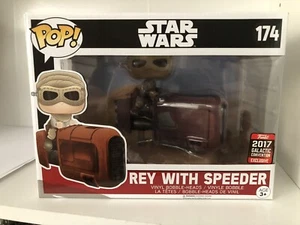 Rey With Speeder #174 Funko Pop 2017 Galactic Convention Exclusive Star Wars - Picture 1 of 6