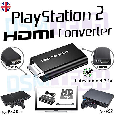 PlayStation 2 PS2 To HDMI Converter Adapter Adaptor Cable HD RCA AV Audio Video  • 4.89£