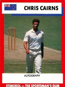 1990 1991 New Zealand Test Cricket Stimorol Card - Chris Cairns - Picture 1 of 3
