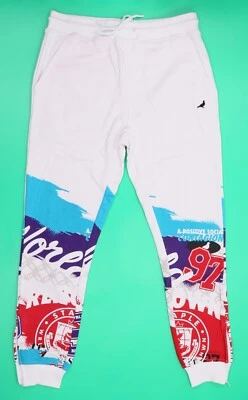 Pantalón deportivo blanco Staple Pigeon cremallera al tobillo cordón para hombre XL PRECIO DE VENTA SUGERIDO POR EL FABRICANTE $64 Foto 1 de 4