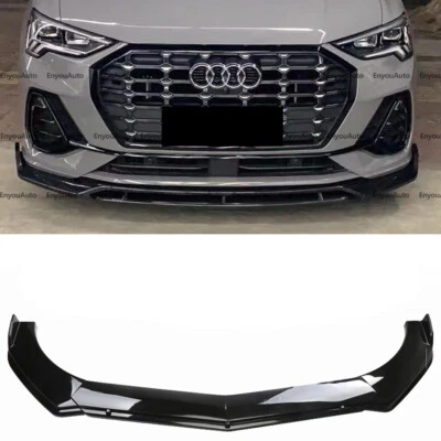 For Audi Q3 Q5 Q7 UNIVERSAL Front Bumper Lip Spoiler Splitter Glossy Black - Image 1 of 4