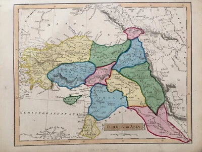 1838 Antique Scarce Map; Turkey in Europe after John Russell - Image 1 of 2