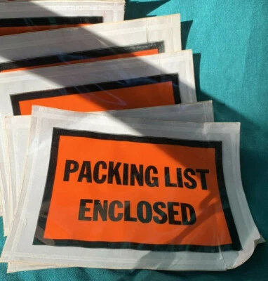 Packing List Enclosed Pouch Envelopes 8 Count 4.5x5.5" Self-Sticking - Image 1 of 4