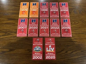 3 SIZES- Tampa Bay Buccaneers Super Bowl & Championship Decal Banners Bucs 2023 - Picture 1 of 4