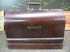 antique Singer bentwood wooden case w/ key