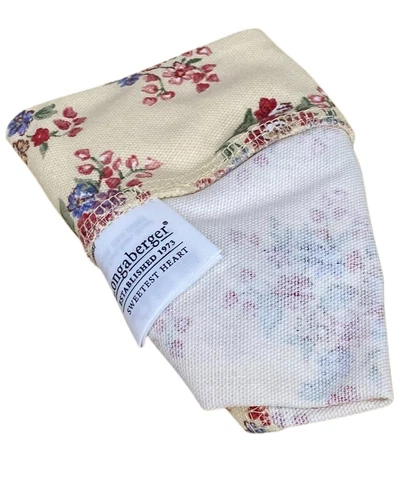 Longaberger Sweetheart Floral Bouquet Liner for 2005 Sweetest Heart Basket Cover