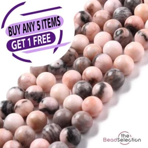 30 Pink Zebra Jasper Natural Gemstone Beads 6mm Jewellery Making GS145 - Picture 1 of 7