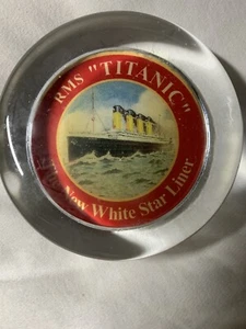 Rms Titanic White Star Line Paperweight In Box Brand New - Picture 1 of 3