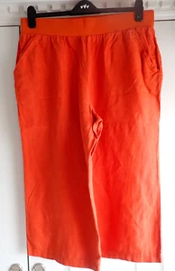 Seasalt Cornwall Orange Lunar Light Crops UK18 Superb - Picture 1 of 6