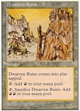MTG magic cards 2x x2 Light Play, English Dwarven Ruins 5th Edition