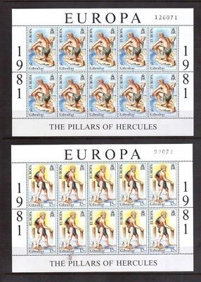 GIBRALTAR 1981 Europa dos min hojas MUH Foto 1 de 3