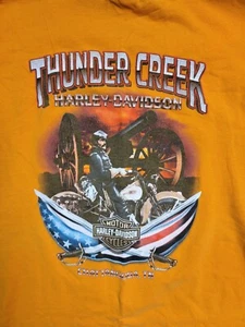 Harley Davidson T-Shirt Orange (Thunder Creek) Chattanooga TN Men’s L - Picture 1 of 7