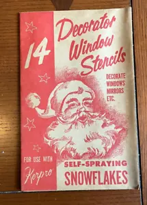 VINTAGE NEW-OLD-STOCK UNUSED SANTA PAPER STENCIL - ca 1950s - Picture 1 of 2
