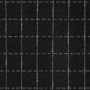 Kravet Couture Boucle Check Uphol Fabric- Pocket Square / Noir 5.25 yds 34906-8