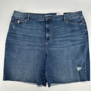 NWT Sonoma Bermuda Jean Shorts High Rise Distressed Stretch Plus Size 22 - Picture 1 of 6