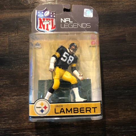 Jack Lambert NFL Pittsburgh Steelers Grey Mask Variant McFarlane Legends Figure Cover
