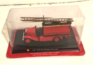 Camion de pompier Belgique 1929 FIRE ENGINE CHEVROLET - DEL PRADO - Foto 1 di 1