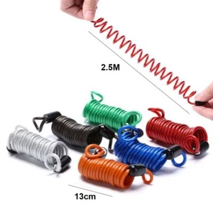 Reminder Helmet Wire Motorcycle Alarm Bicycle Lock Rope Bold Spring Cable - Picture 1 of 15