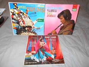 Port Said, Steel Drums & Etonnantes Astonishing Flutes of The Des Andres LPs Lot - Picture 1 of 2