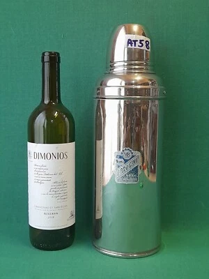 VECCHIO THERMOS V. BROGINI ROMA THEOS MILANO OTTONE CROMATO MADE IN ITALY. AT58 - Immagine 1 di 4