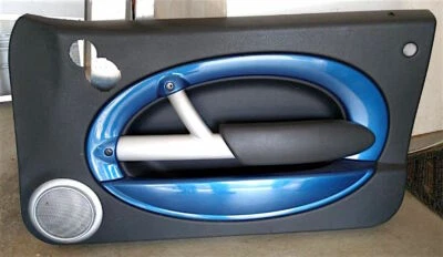 02-06 Mini Cooper PANEL DE PUERTA INTERIOR LADO DEL PASAJERO DERECHO Azul OEM 5141 0017302 Foto 1 de 2